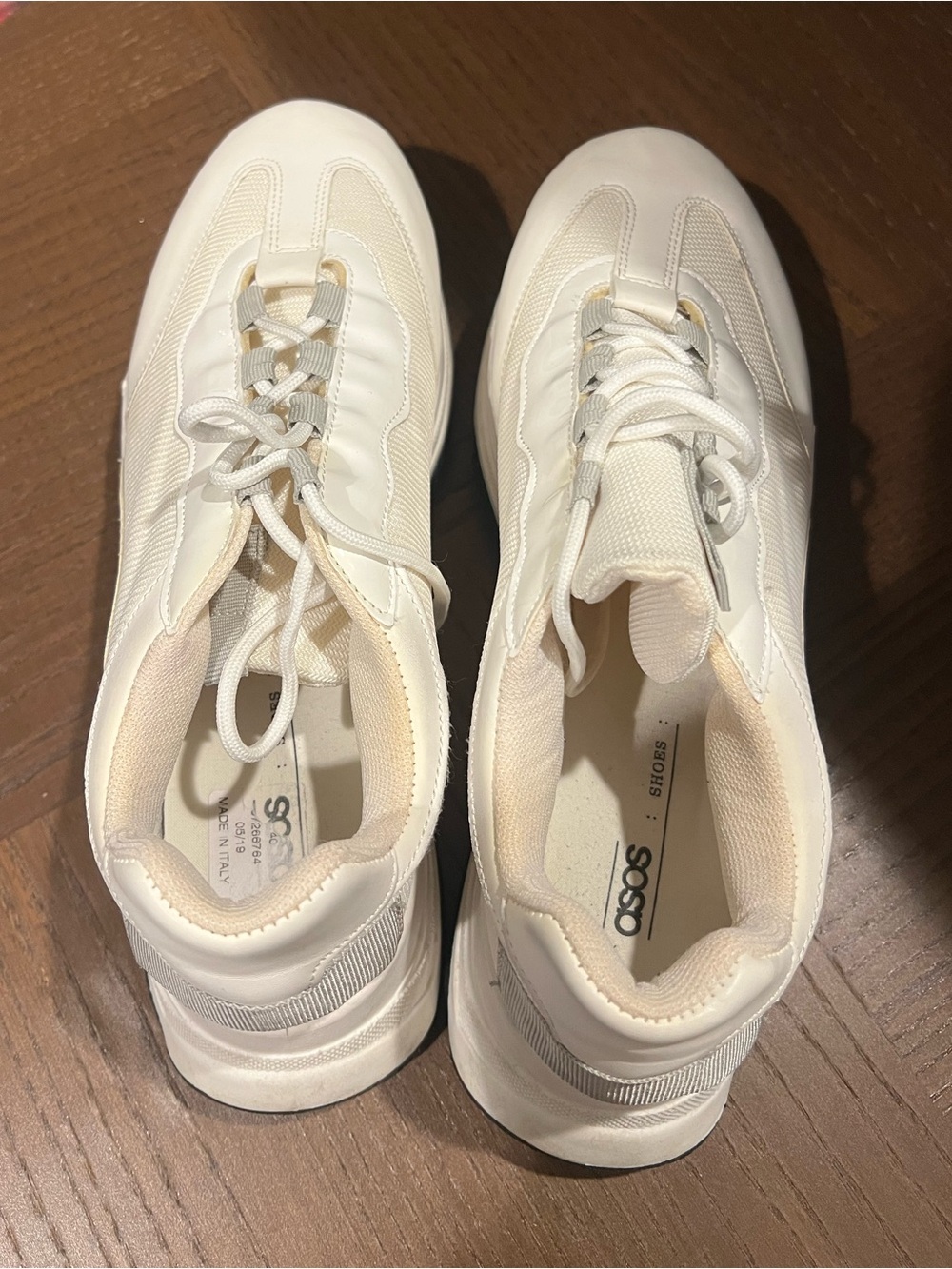 ASOS DESIGN White Chunky Sneakers Women’s Size 9 - Picture 3 of 5